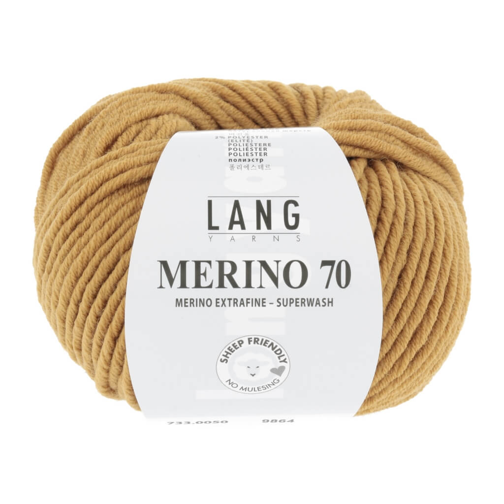 Lang Yarns Merino 70, Farbe 733.0050 Gold – Merino und Polyester bei Lieblingsgarn