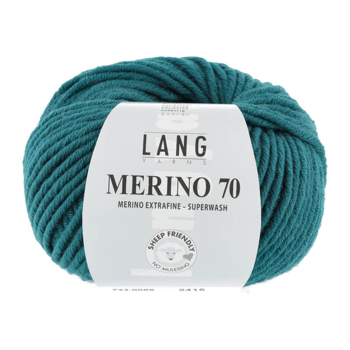 Lang Yarns Merino 70, Farbe 733.0088 Petrol – Merino und Polyester bei Lieblingsgarn