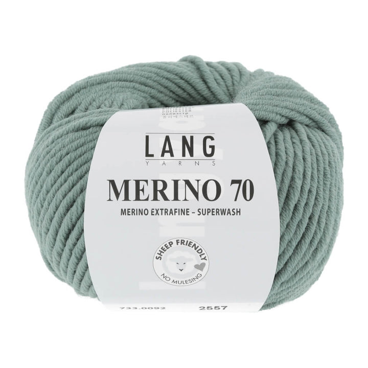 Lang Yarns Merino 70, Farbe 733.0092 Salbei – Merino und Polyester bei Lieblingsgarn