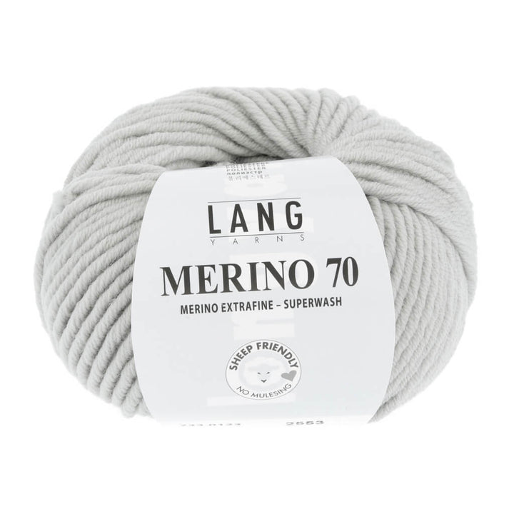 Lang Yarns Merino 70, Farbe 733.0123 Hellgrau – Merino und Polyester bei Lieblingsgarn