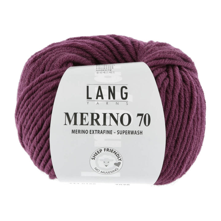 Lang Yarns Merino 70, Farbe 733.0166 Beere – Merino und Polyester bei Lieblingsgarn