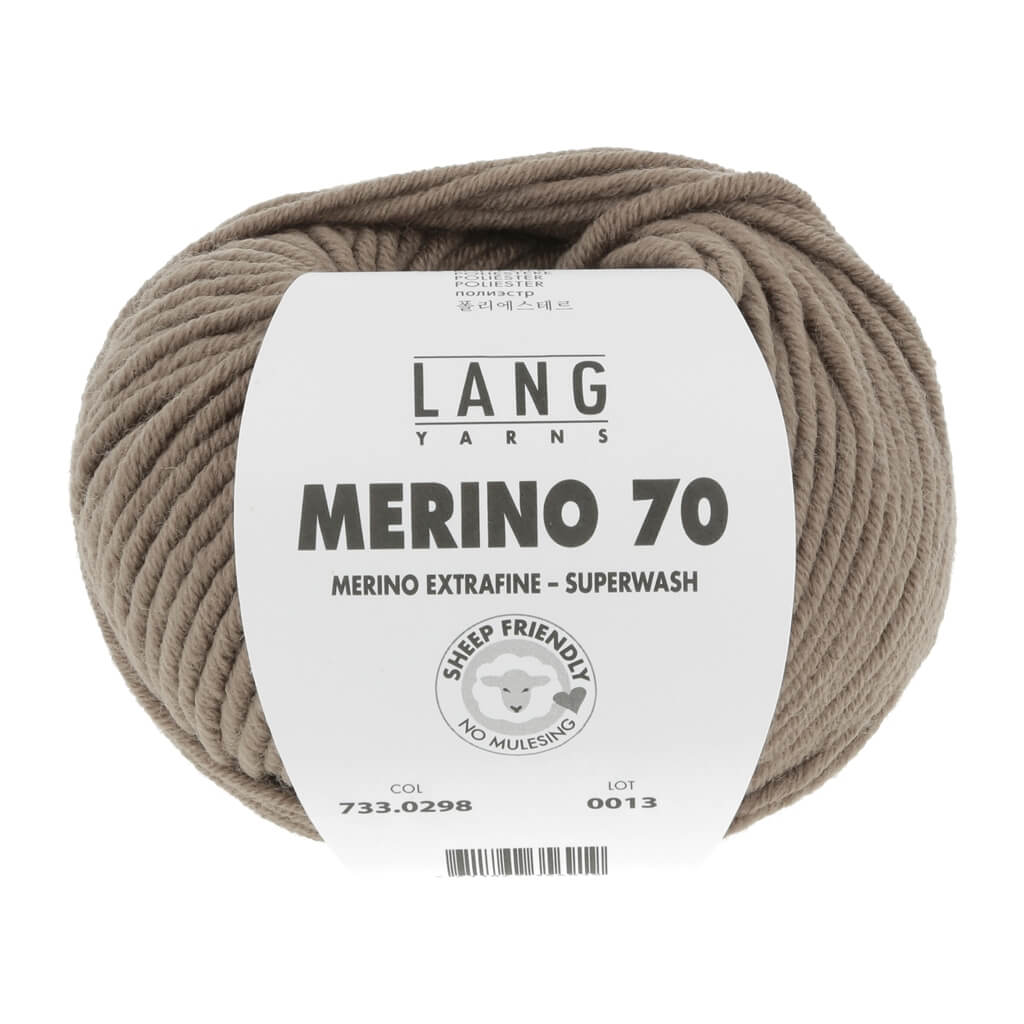 Lang Yarns Merino 70, Farbe 298 Olive Dunkel – Merino und Polyester bei Lieblingsgarn
