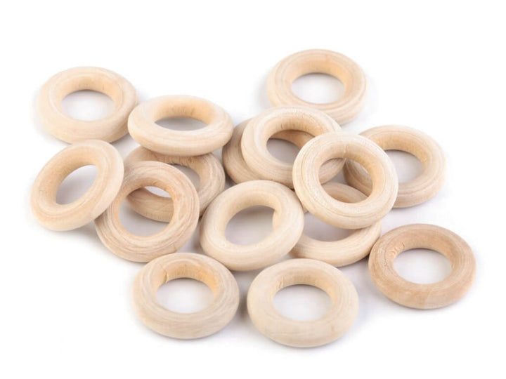 Stoklasa 10 Holzringe aus Buche Ø 24 mm bei bei bei bei Lieblingsgarn