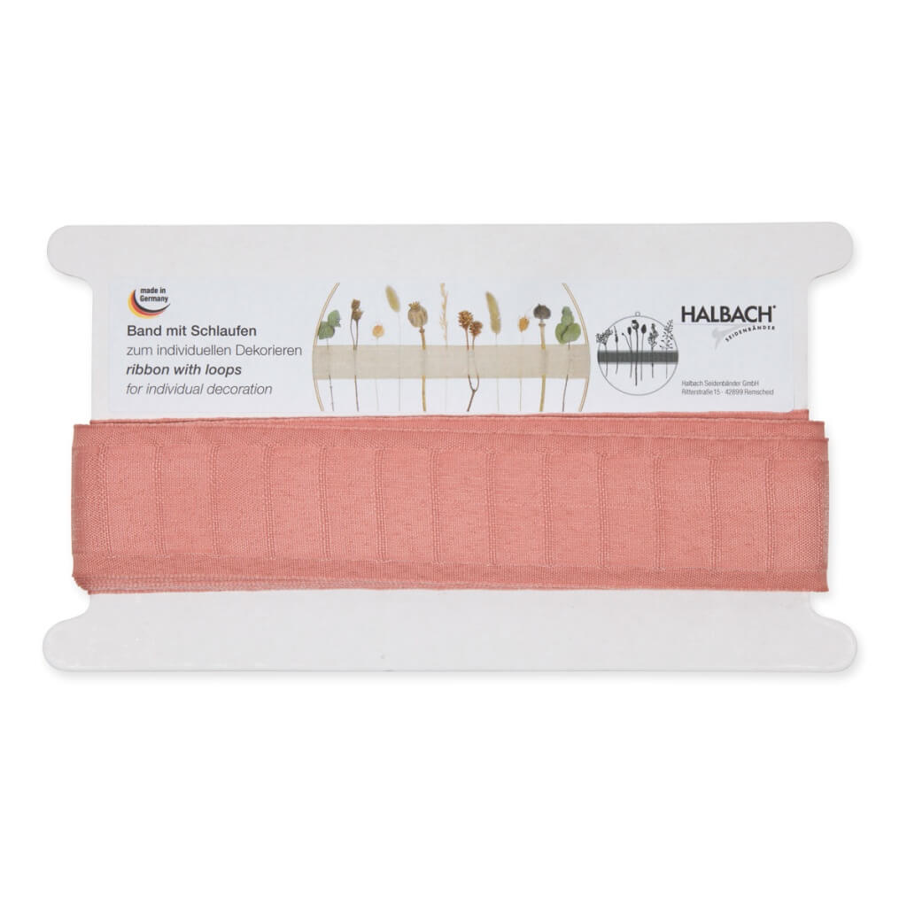 Halbach Webband mit Schlaufen, Farbe 123 blush rose – Synthetik bei Lieblingsgarn