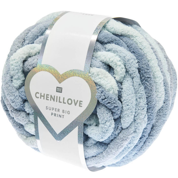 Rico Design Chenillove Super Big Print, Farbe 004 Blau – Synthetik bei Lieblingsgarn