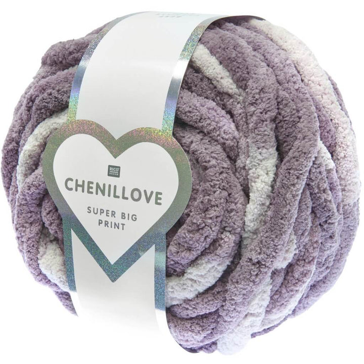 Rico Design Chenillove Super Big Print, Farbe 003 Lila – Synthetik bei Lieblingsgarn