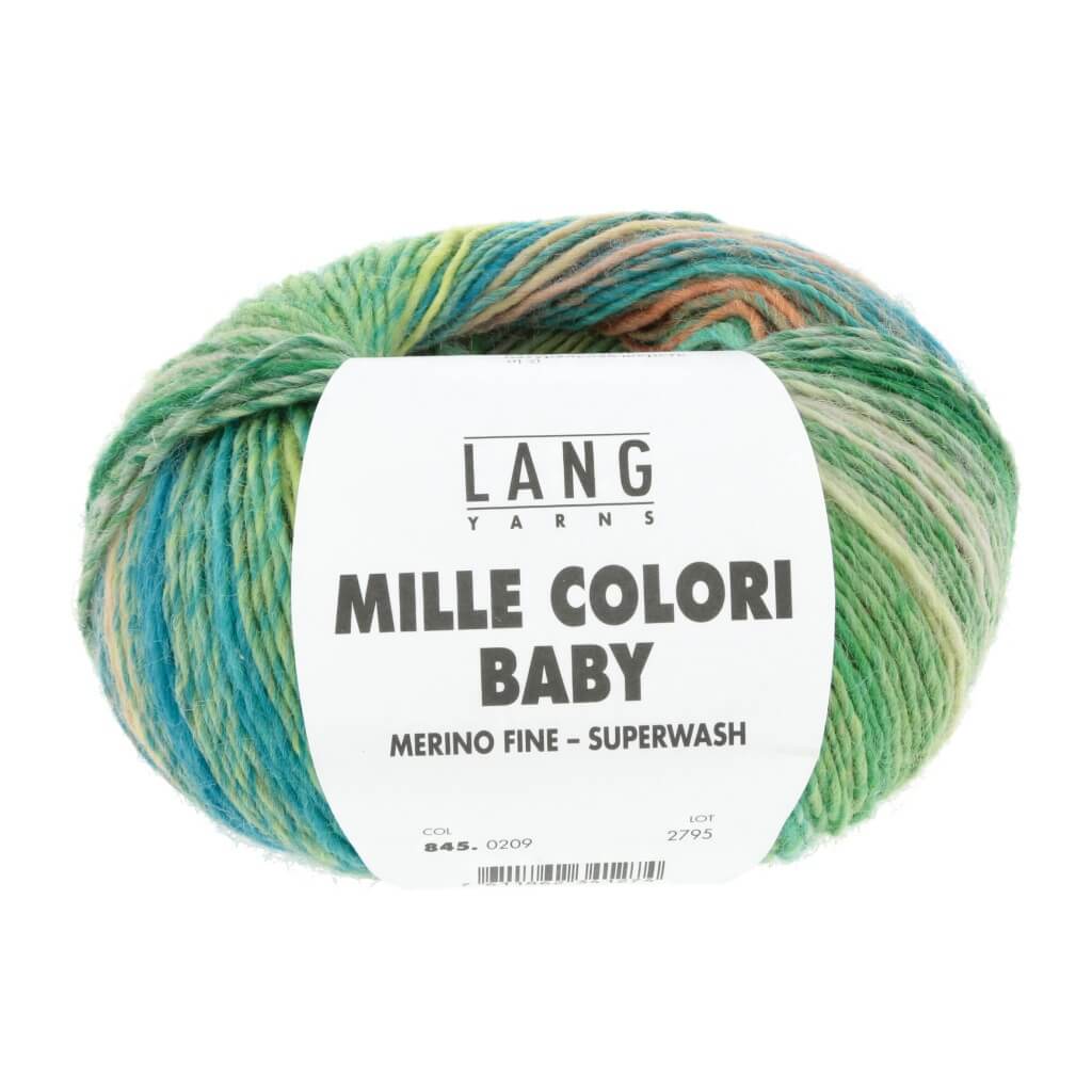 Lang Yarns 209 - grün/petrol/rosa Lang Yarns Mille Colori Baby 50 g Lieblingsgarn
