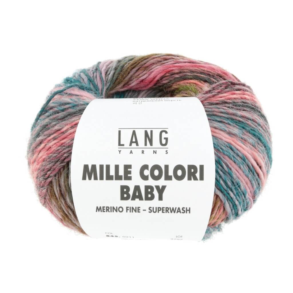 Lang Yarns 211 - altrosa/petrol/olive Lang Yarns Mille Colori Baby 50 g Lieblingsgarn