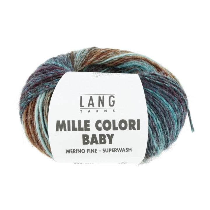 Lang Yarns 215 - grün/aubergine/ziegel Lang Yarns Mille Colori Baby 50 g Lieblingsgarn