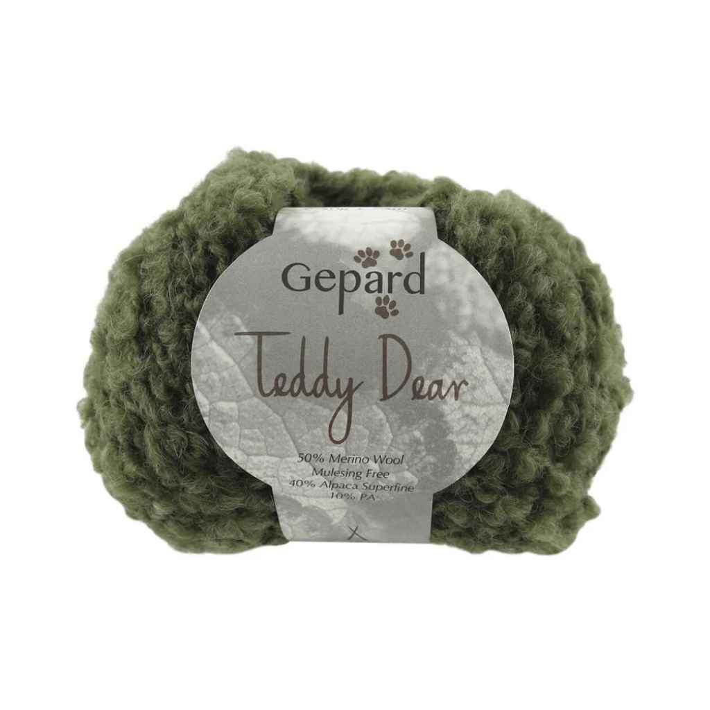 Gepard Teddy Dear, Farbe 860 – Olive Green – Alpaka und Schurwolle bei Lieblingsgarn