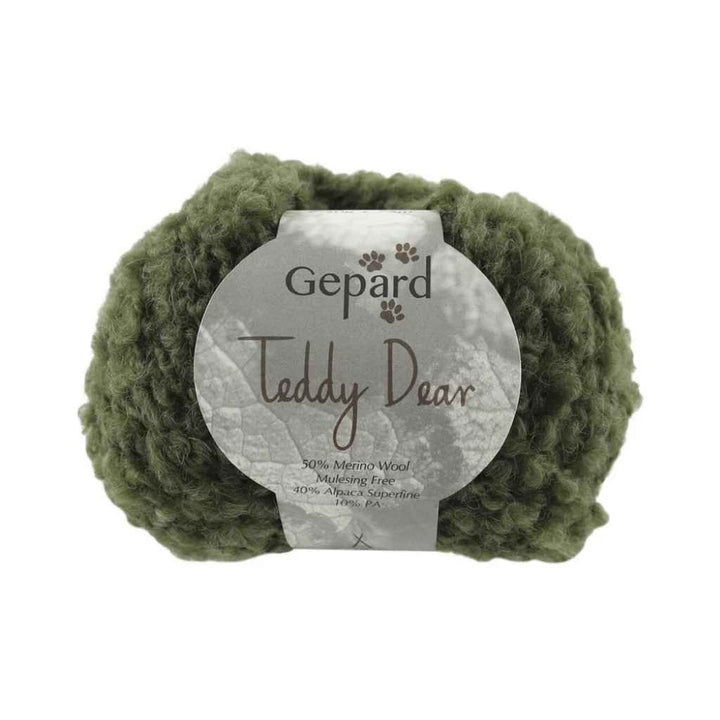 Gepard Teddy Dear, Farbe 860 – Olive Green – Alpaka und Schurwolle bei Lieblingsgarn