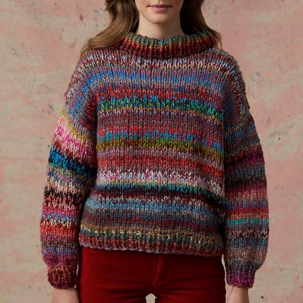 Lang Yarns Pattern Bunter Pullover mit Farbverlauf Strickanleitung - Lang Yarns (PDF) bei bei bei bei bei bei Lieblingsgarn