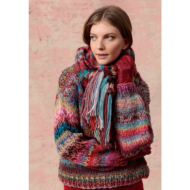 Lang Yarns Pattern Bunter Pullover mit Farbverlauf Strickanleitung - Lang Yarns (PDF) bei bei bei bei bei bei Lieblingsgarn