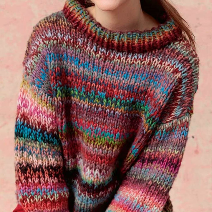 Lang Yarns Pattern Bunter Pullover mit Farbverlauf Strickanleitung - Lang Yarns (PDF) bei bei bei bei bei bei Lieblingsgarn