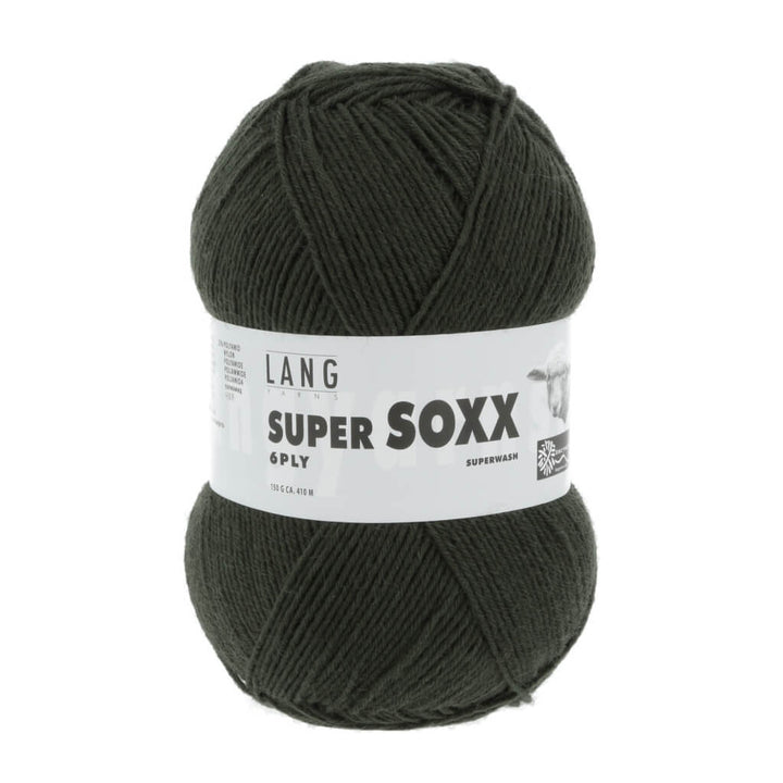 Lang Yarns 907.0018 - Dunkelgrün Lang Yarns Super Soxx 6-fach - 150g Lieblingsgarn