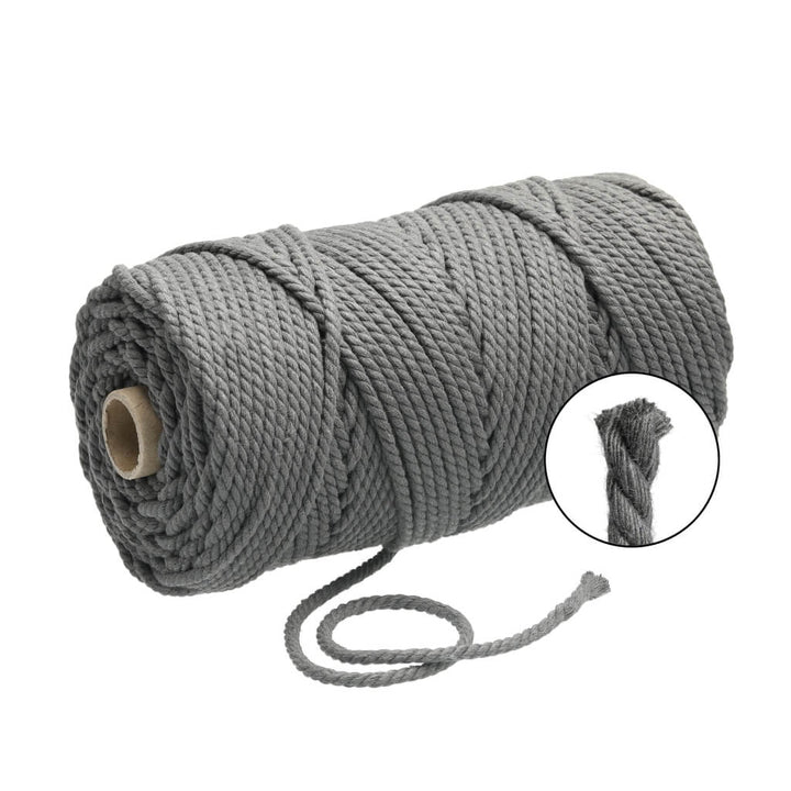 Lieblingsgarn Graphite Grey Filani Lieblingsgarn Makramee Garn 5 mm gedreht Lieblingsgarn