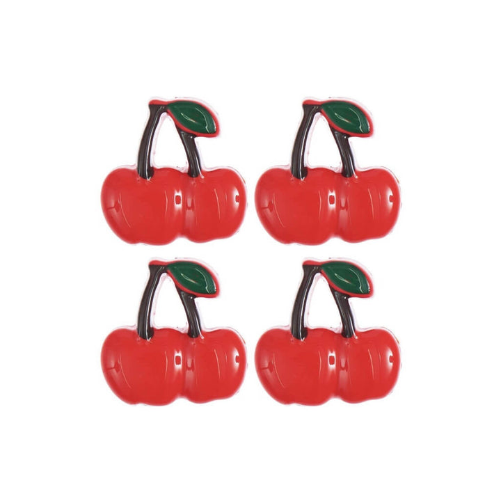 Rico Design Motiv-Knöpfe 4 Stk., Farbe Kirsche Rot – Kunststoff bei Lieblingsgarn