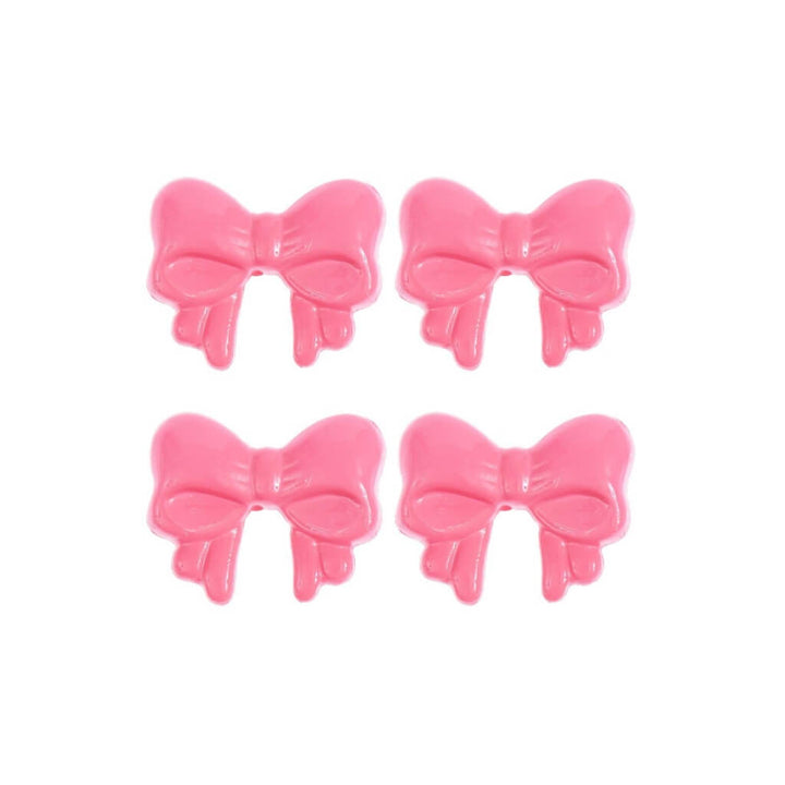 Rico Design Motiv-Knöpfe 4 Stk., Farbe Schleife Pink – Kunststoff bei Lieblingsgarn