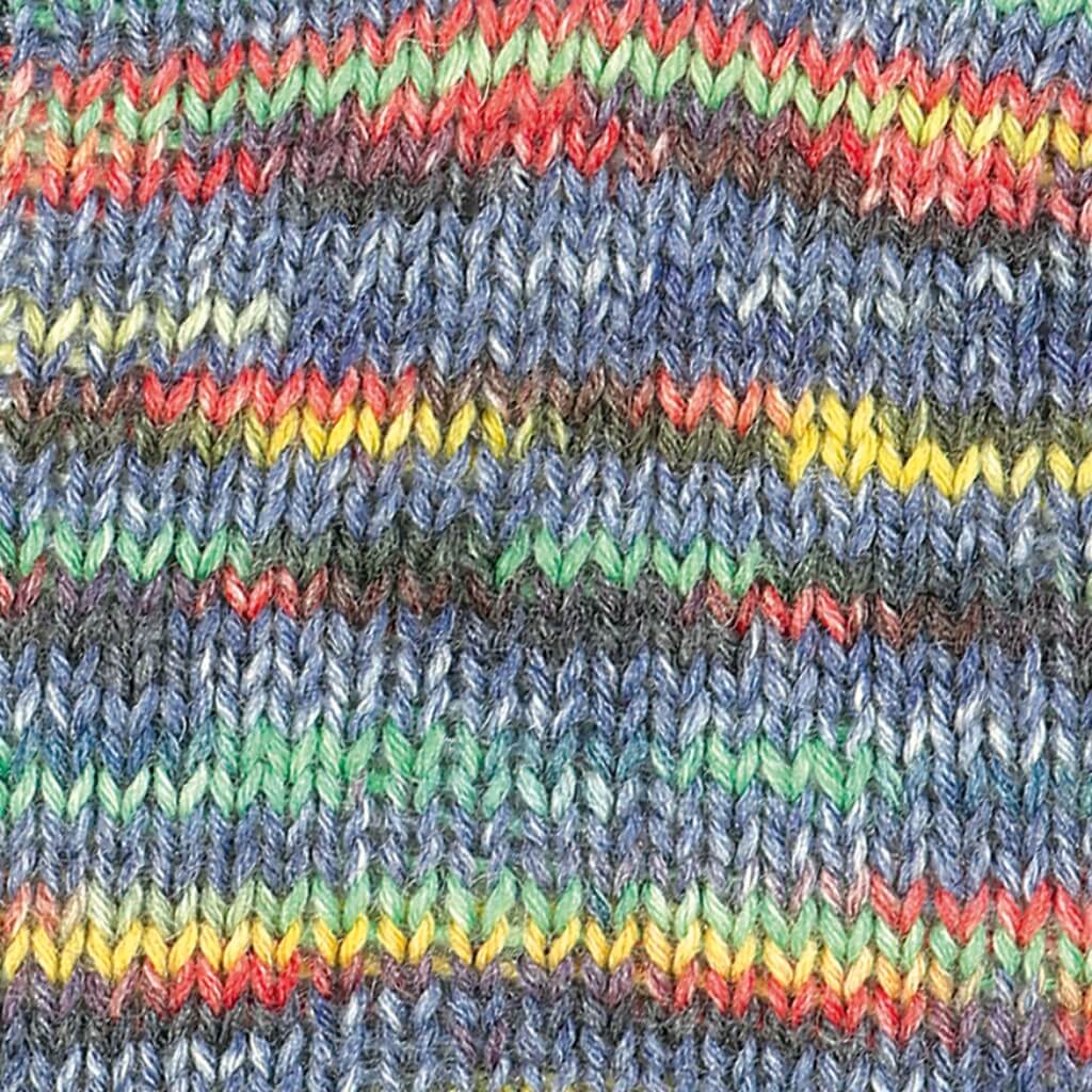 Austermann 741 - Blau-Bunt Austermann Step 6 Irish Rainbow Colours 150g Lieblingsgarn