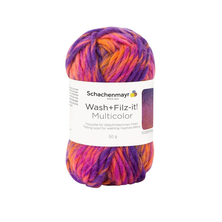 Schachenmayr 208 - Pink-Lilac Multicolor Schachenmayr Wash+Filz-it! Multicolor Filzwolle 50g bei bei bei bei Lieblingsgarn