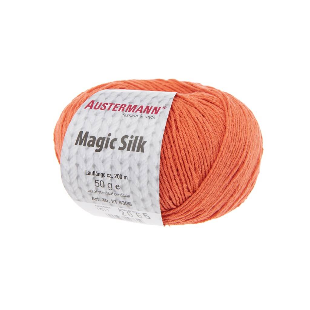 Austermann Magic Silk Uni 50g, Farbe 11 Gerbera – Seide bei Lieblingsgarn