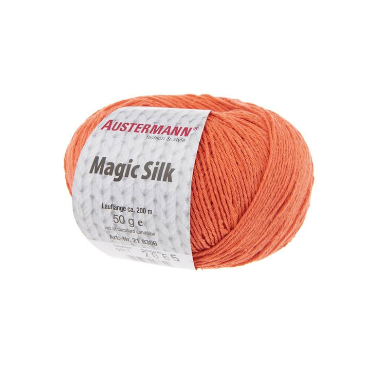 Austermann Magic Silk Uni 50g, Farbe 11 Gerbera – Seide bei Lieblingsgarn