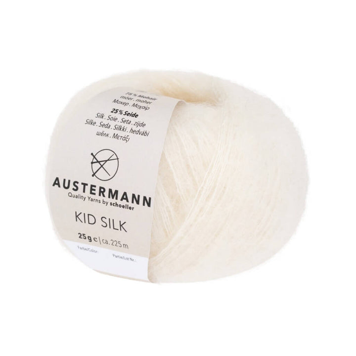 Austermann Kid Silk 25g, Farbe 10 Natur – Mohair und Seide bei Lieblingsgarn