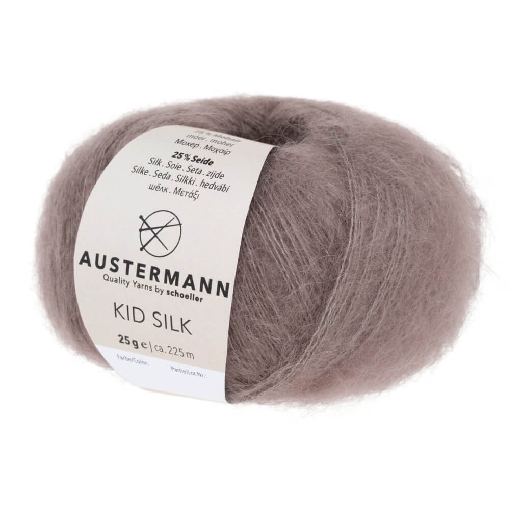 Austermann Kid Silk 25g, Farbe 15 Taupe – Mohair und Seide bei Lieblingsgarn