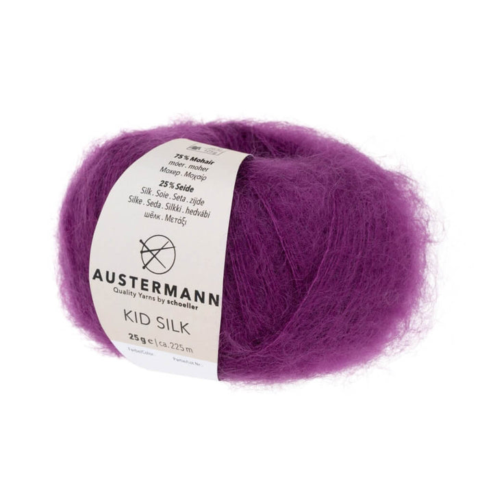 Austermann Kid Silk 25g, Farbe 17 Brombeer – Mohair und Seide bei Lieblingsgarn