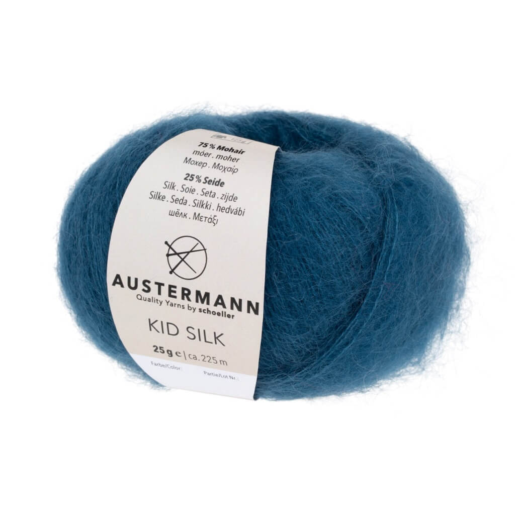 Austermann Kid Silk 25g, Farbe 21 Dunkelpetrol – Mohair und Seide bei Lieblingsgarn