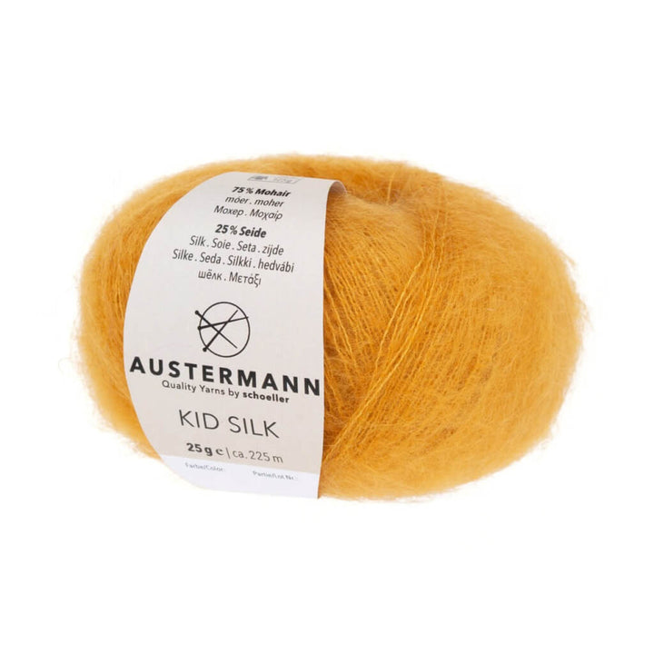 Austermann Kid Silk 25g, Farbe 26 Curry – Mohair und Seide bei Lieblingsgarn