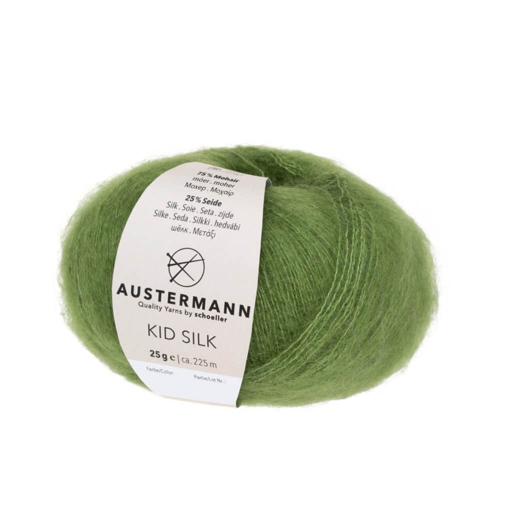 Austermann Kid Silk 25g, Farbe 28 Absinth – Mohair und Seide bei Lieblingsgarn