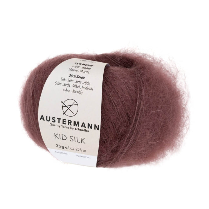 Austermann Kid Silk 25g, Farbe 32 Maroni – Mohair und Seide bei Lieblingsgarn