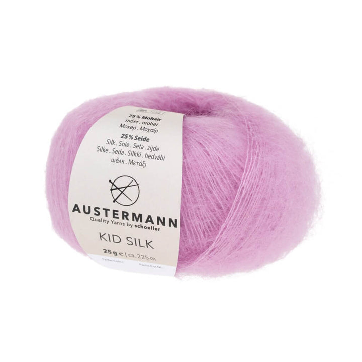 Austermann Kid Silk 25g, Farbe 35 Rose – Mohair und Seide bei Lieblingsgarn