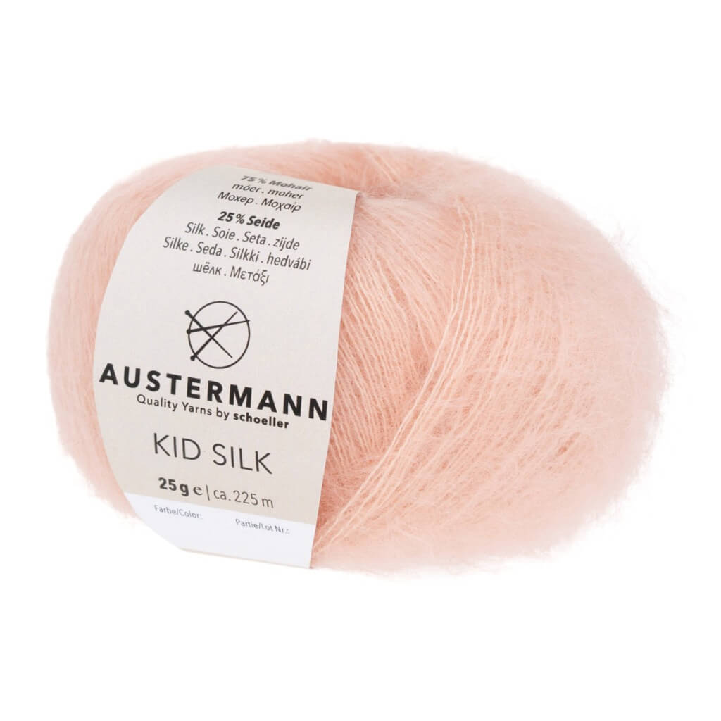 Austermann Kid Silk 25g, Farbe 38 Apricot – Mohair und Seide bei Lieblingsgarn