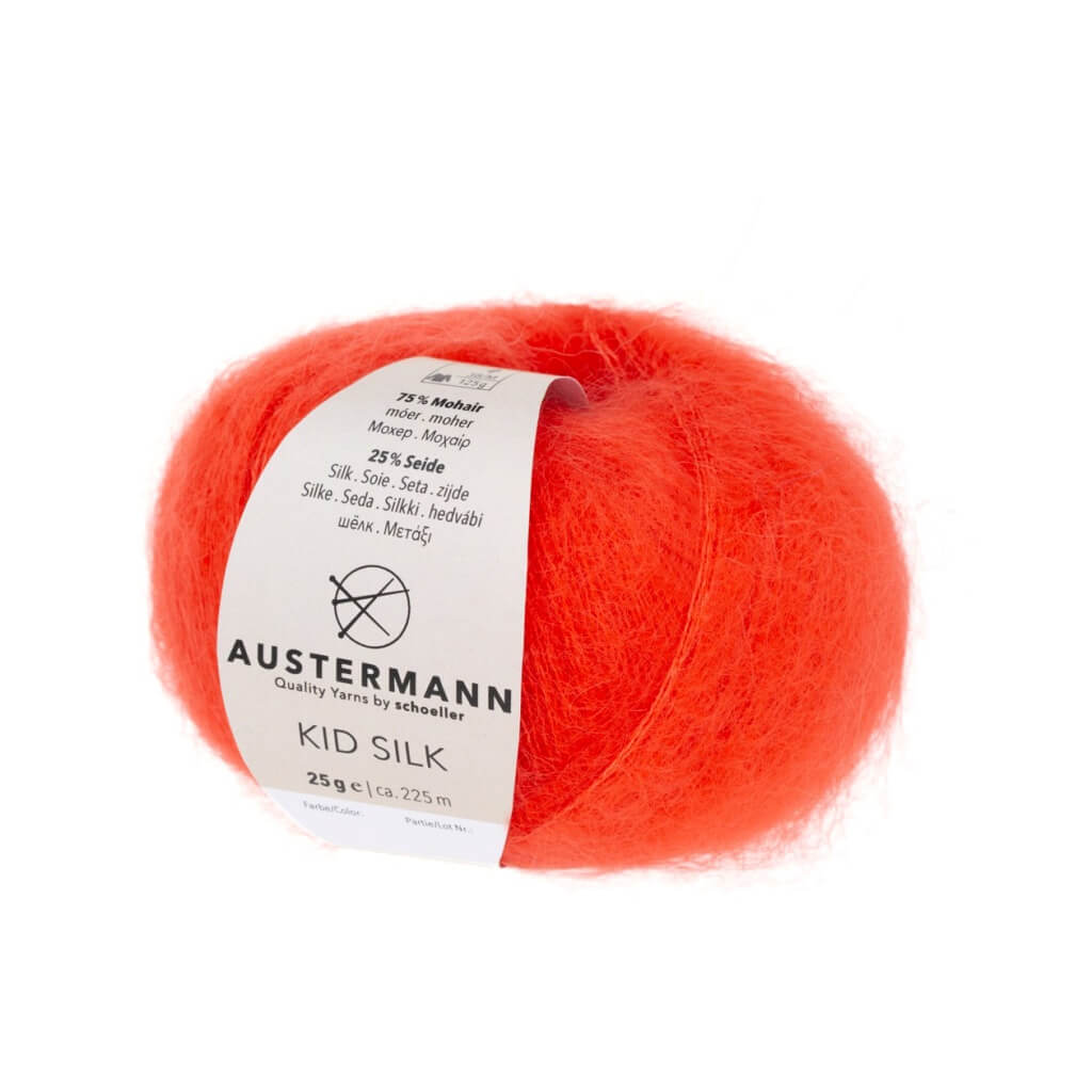Austermann Kid Silk 25g, Farbe 42 Melone – Mohair und Seide bei Lieblingsgarn