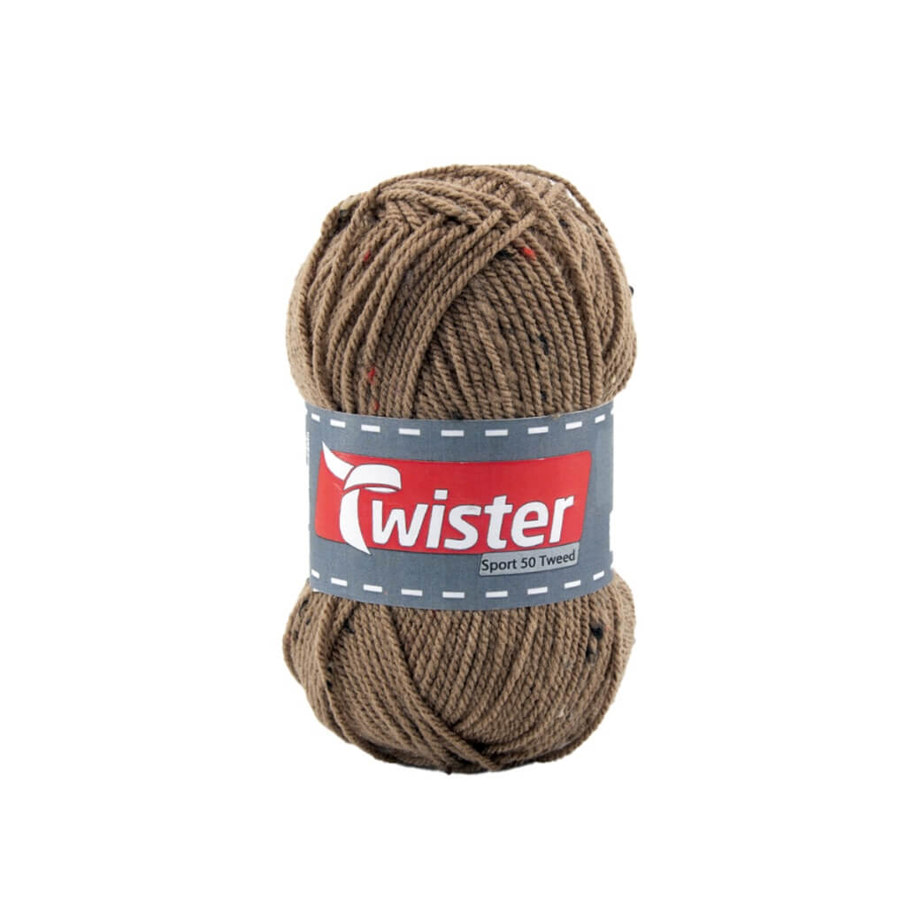 Twister Sport 50, Farbe 5 Braun Tweed – Polyacryl bei Lieblingsgarn