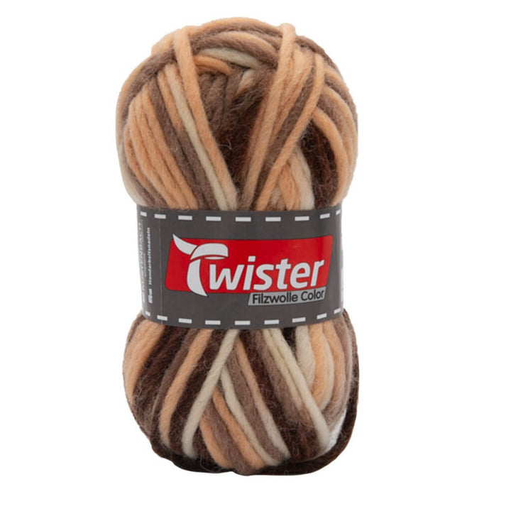Twister 182 - Cappuccino Twister Filzwolle Color 50g Lieblingsgarn