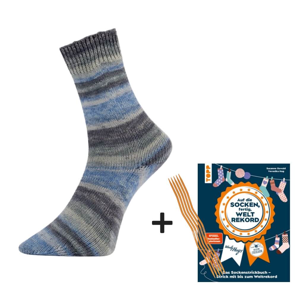 Topp Sockenweltrekord Strickset - Limited Edition, Farbe 6 bei Lieblingsgarn