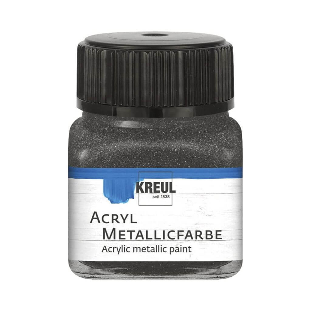 Kreul KREUL Acryl Metallicfarbe Anthrazit 20 ml bei bei bei bei Lieblingsgarn