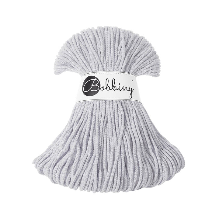 Bobbiny Makramee Light Grey Bobbiny Kordel Junior 3mm x 100 m Lieblingsgarn