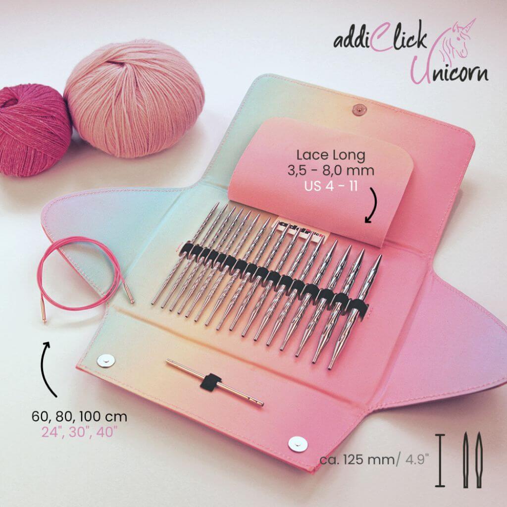 Addi addiClick Unicorn Lace Long Nadelspitzen-Set - 720-2 bei bei bei bei bei bei bei Lieblingsgarn