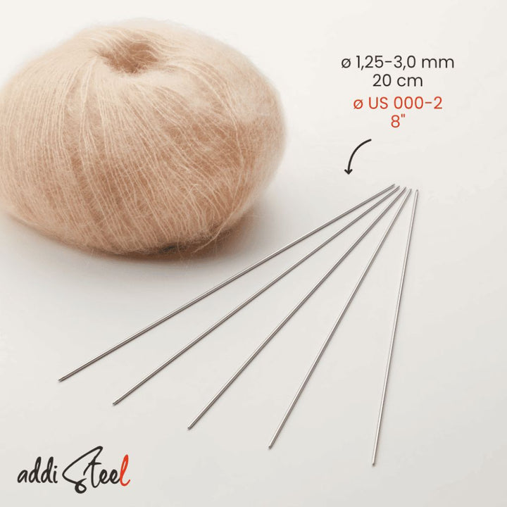 Addi addiSteel Nadelspiel - 150-2 bei bei bei bei bei bei bei bei Lieblingsgarn
