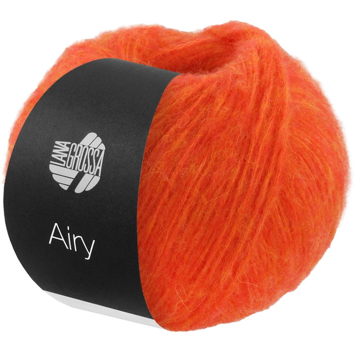 Lana Grossa Airy, Farbe 17 Rotorange – Alpaka, Baumwolle und Schurwolle bei Lieblingsgarn