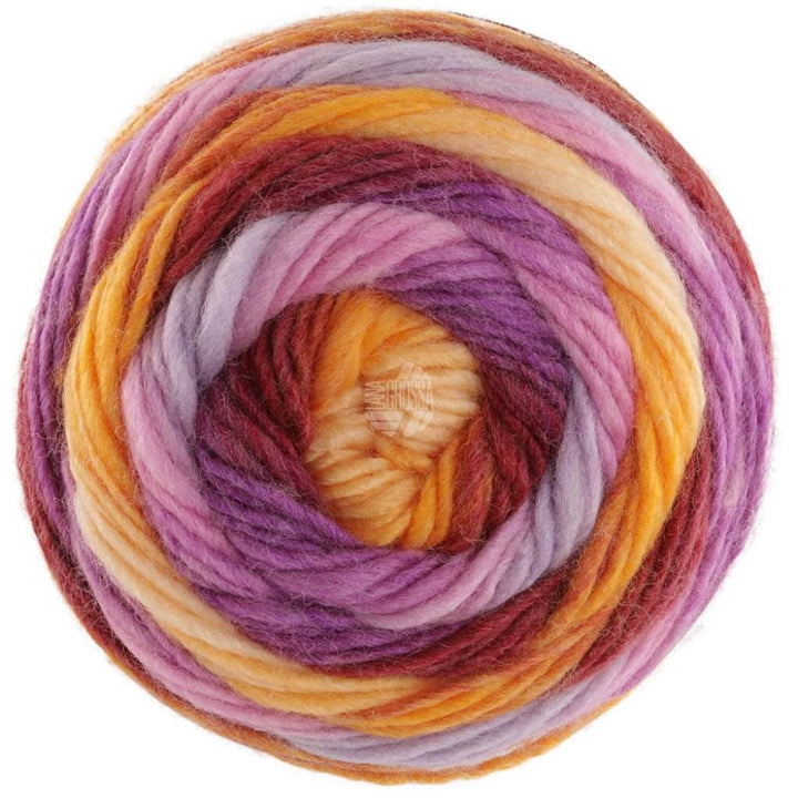 Lana Grossa Aktion Colorato, Farbe 6 Orange/Burgund/Violett/Rosa/Blaulila/Gelb – Merino und Synthetik bei Lieblingsgarn