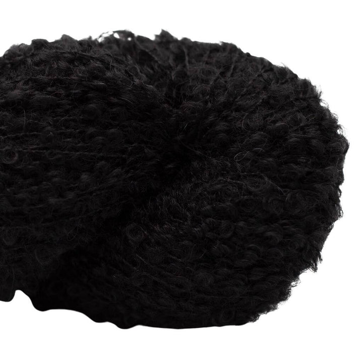 Kremke Alpaka Bouclé, Farbe 5 Schwarz – Alpaka und Synthetik bei Lieblingsgarn