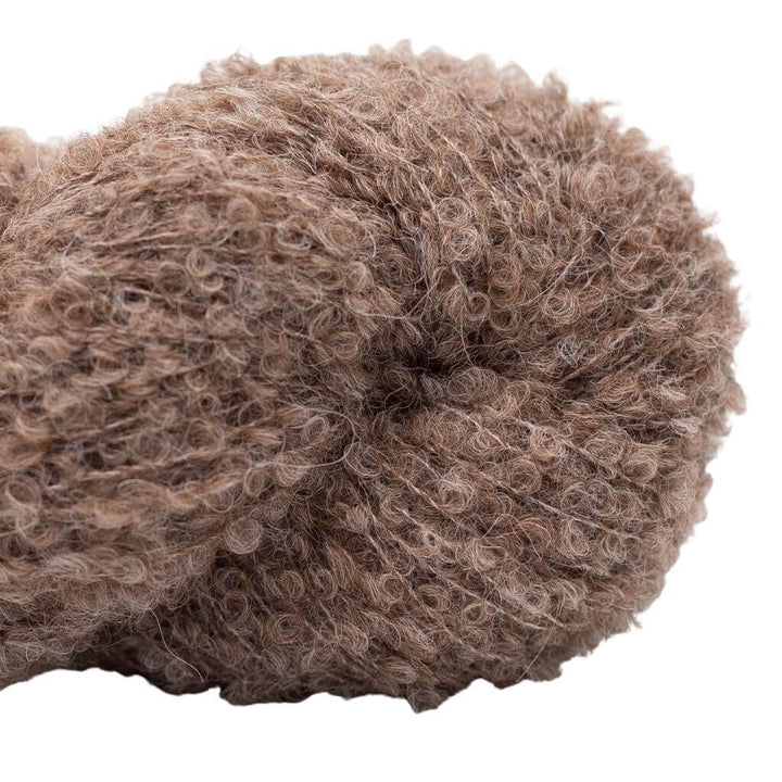 Kremke Alpaka Bouclé, Farbe 91 Mittelbraun – Alpaka und Synthetik bei Lieblingsgarn