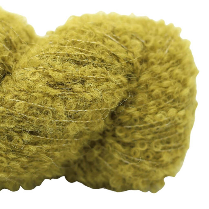 Kremke Alpaka Bouclé, Farbe zt38 Wiesengrün – Alpaka und Synthetik bei Lieblingsgarn