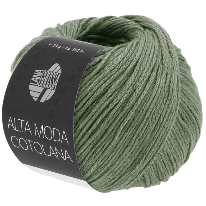 Lana Grossa Alta Moda Cotolana, Farbe 56 Resedagrün – Baumwolle, Merino und Polyamid bei Lieblingsgarn