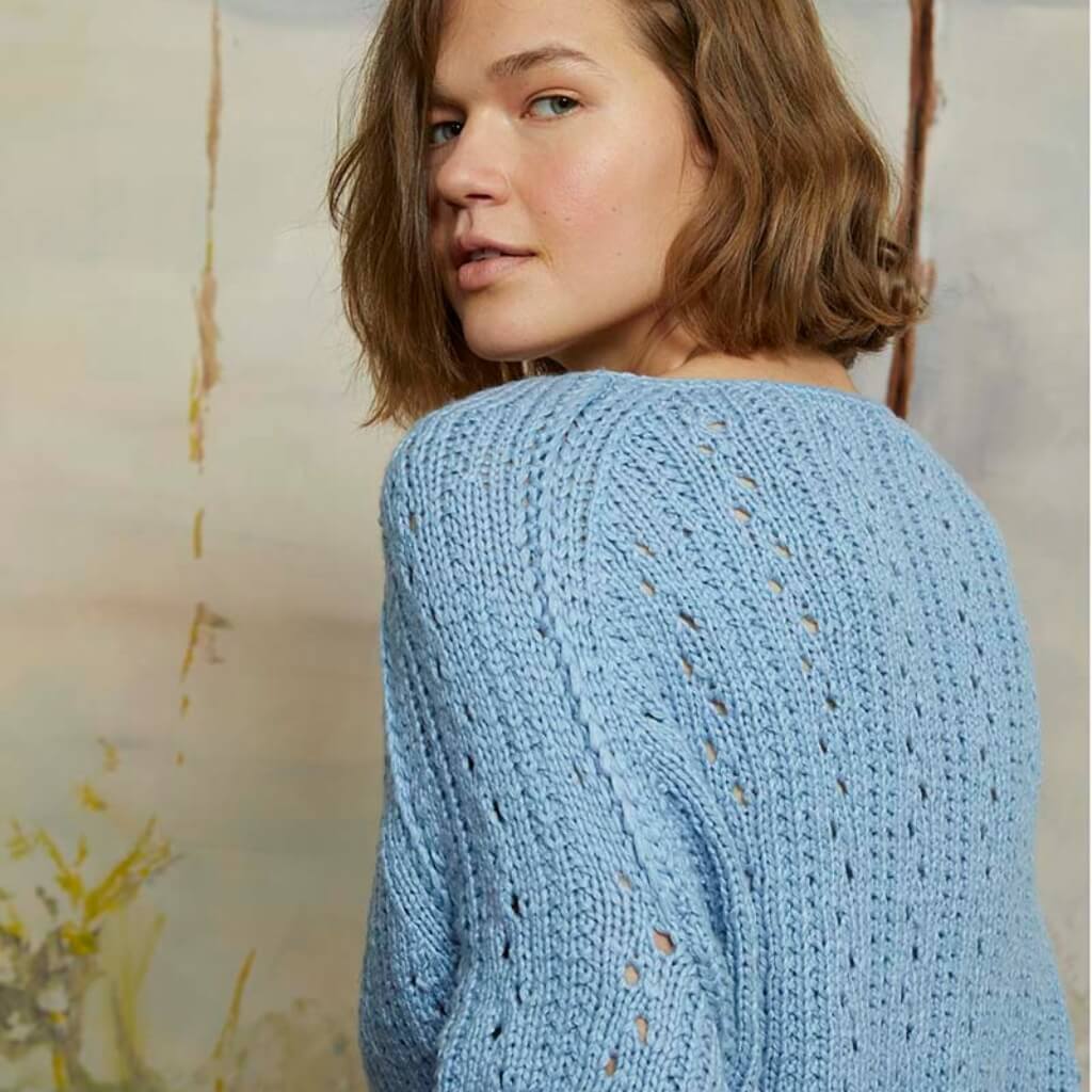 Lang Yarns Pattern Pullover mit Lochmuster Strickanleitung - Lang Yarns (PDF) bei bei bei bei bei bei bei Lieblingsgarn